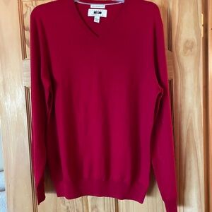 Joseph Abboud Classic Crimson V-Neck Sweater